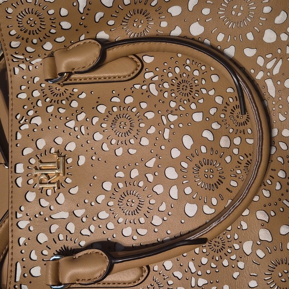 Ralph Lauren Tan Cutout Tote Bag - Picture 3 of 3